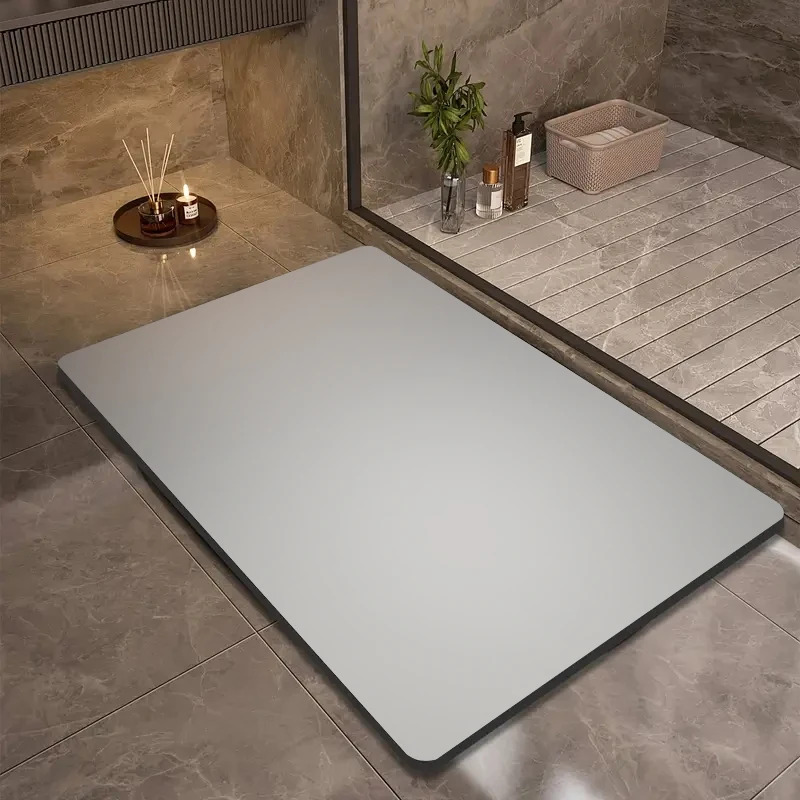 Bamboo Bath Mat - VIKAMA Diatomiet Badmat Effen Kleur Sneldrogend