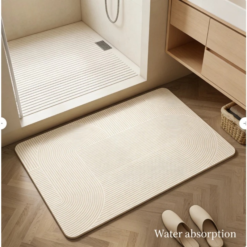 Bamboo Bath Mat - Badkamermat van diatomeeënaarde, superabsorberend, snel drogend,