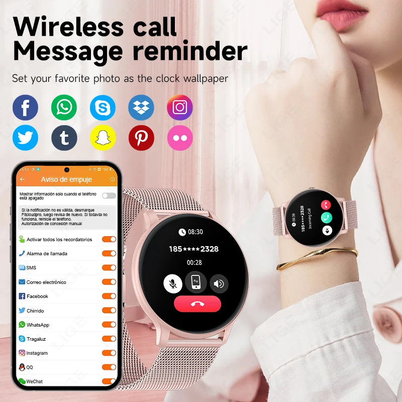 LIGE Bluetooth Call Smartwatch - Health Wellness Bracelet recensie en prijs