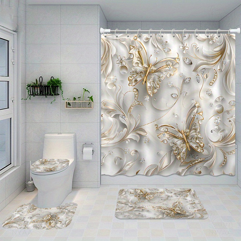 4-delige elegante vlinder douc - Bamboo Bath Mat recensie en prijs