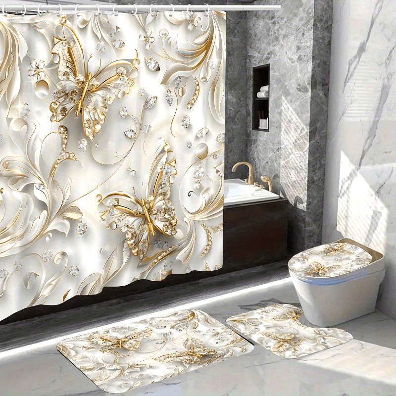 4-delige elegante vlinder douc - Bamboo Bath Mat recensie en prijs